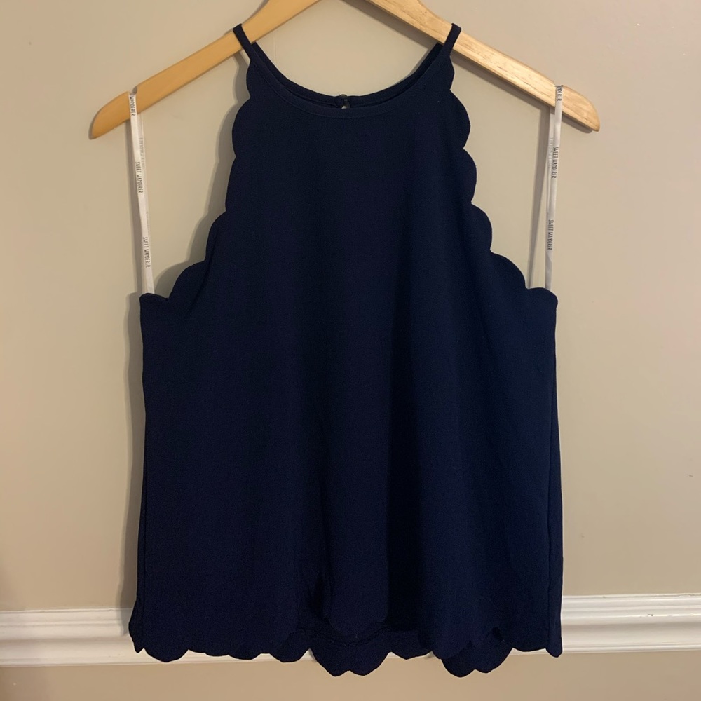 NEW Scalloped Trim Blouse